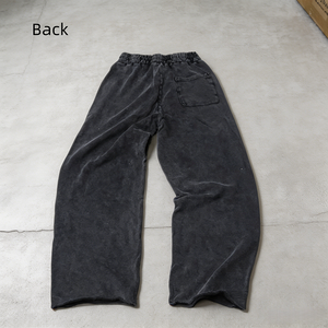 2026 New Streetwear 400 GSM High Quality 100% Cotton <b>Oversize</b> Fit Heavyweight Fabric Vintage Men's <b>Sweatpants</b> - Product Image 2