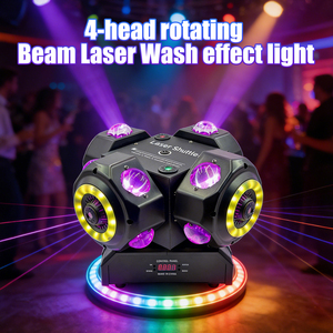 <span class=keywords><strong>Prix</strong></span> Usine 180W Projecteur <span class=keywords><strong>de</strong></span> Scène Disco 4 Têtes Rotatives Effet Roue <span class=keywords><strong>de</strong></span> <span class=keywords><strong>Feu</strong></span> RGBW 4-en-1 Faisceau Laser Flash DMX512 Contrôle Sonore Lumières DJ - Product Image 2