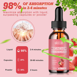 Cairan Magnesium Glycinate tetes suplemen tidur dengan l-theanine Ashwagandha Vitamin B6-stres & dukungan suasana hati untuk pria wanita - Product Image 6