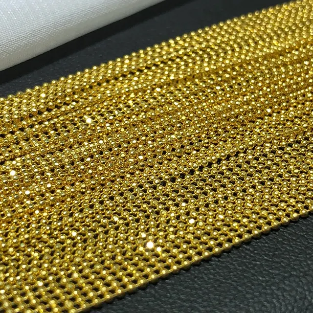 Xinfly perhiasan hip hop kustom grosir diy 1mm asli 18K asli asli padat kuning emas pria bola manik kalung rantai