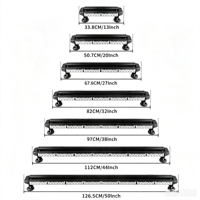 Barre lumineuse LED stroboscopique à 4 faces 30-102W, 13-50 pouces, boîtier PC et aluminium, plusieurs couleurs, balise lumineuse linéaire longue à clignotement pour véhicule