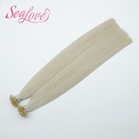 Extensions de cheveux pré-collées en kératine vierge européenne, Remy Super Double Drawn, pointe en U, 100% cheveux humains, vente en gros, très demandées