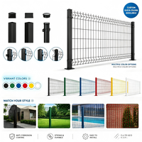 Clôture en grillage métallique 3D courbé, revêtu de PVC vert, décorative, pour aménagement paysager, jardin, villa, panneaux de séparation, conforme aux normes européennes