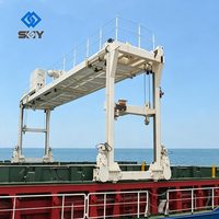 Grue de couvercle de trappe de navire pour porte-conteneurs de 15, 20 et 25 tonnes, électrique hydraulique, PLC, CE, ISO, BV, DNV - Fournisseur
