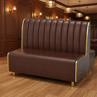 Ensemble table et chaises de salle à manger double en bois massif moderne pour usage commercial intérieur/extérieur dans les centres commerciaux et les restaurants