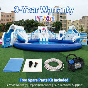 Parc aquatique gonflable commercial mobile sur le thème de la Princesse Rose avec toboggan pour adultes et enfants à prix abordable - Product Image 5