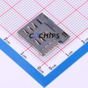 ZX-MSIM-481.35J-7 SIM Card Connector SMD Connector Self-Return Type Micro SIM Card Card Holder 1.35mm - Product Image 2