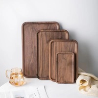 Plateau en bois massif classique multifonctionnel, forme rectangulaire, pour fruits, fromages, en-cas, rangement facile, durable, écologique