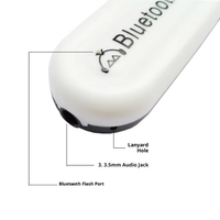 BLE Adapter 5.0 Zender en ontvanger USB draadloze audio-adapter Ondersteunt Windows 7/8/10/11 voor pc TV Auto hoofdtelefoon Luidsprekers