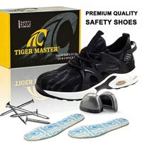 Chaussures de sécurité sportives pour hommes, légères, anti-écrasement, avec embout en acier, semelle en PU antidérapante et résistante à l'huile, amortie par air, OEM