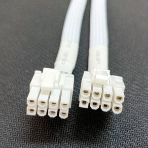 the Newest White Sleeved Pcie 8 Pin Female to Dual Male GPU VGA <b>Power</b> <b>Cable</b> Adapter <b>Power</b> <b>Cable</b> - Product Image 3