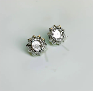 Boucles d'oreilles rétro 925 argent incrusté de lumière luxe et polyvalent, comparable au tempérament de jadéite, boucles d'oreilles fleur de calcédoine verte haut de gamme - Product Image 6