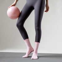 Créez vos propres chaussettes de yoga personnalisées à volants – Collection automne pour jeunes, écologiques, antidérapantes, pour fitness en intérieur et Pilates