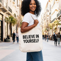 Sac fourre-tout en toile de coton à motif de dessin animé CHEERS pour femmes avec logo personnalisé, couleur personnalisée et impression numérique - Utilisation promotionnelle