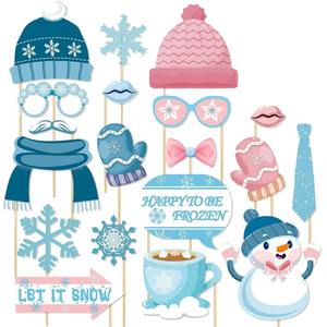 Accessoire <span class=keywords><strong>photo</strong></span> rose et bleu pour fête de Noël, 20 pièces - Product Image 3