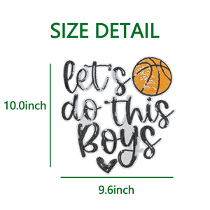 Patch di basket con Logo personalizzato per ragazzi <span class=keywords><strong>facciamo</strong></span> questo ferro su patch di design con ricami di paillette sportive Glitter - Product Image 5