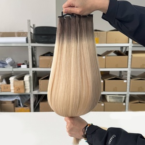 Extensiones de Cabello Humano con Trama Invisible Genius Weft, Doblemente Tejidas a Mano, con Puntas Gruesas, Trama Híbrida - Product Image 1