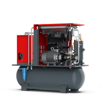 Compresor de Aire de Tornillo de 20 HP y 15 kW con Tanque y Secador, 380 V, 3 Fases, 500 L, Sistema de Compresor de Aire Industrial