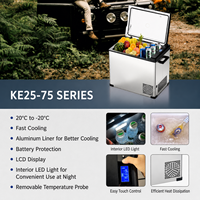 便携式25L 30L迷你户外野营冰箱汽车用12V 24V交流电车载冰箱适用于酒店房车汽车冰柜电动电源