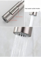 Robinet de cuisine moderne à poignée unique en acier inoxydable 304 Pomme de douche extractible Mélangeur d'évier d'eau chaude et froide Robinet en laiton extensible