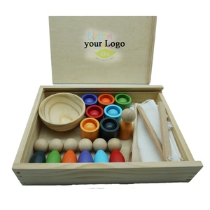 Jouet Pour Montessouri Bebes Garcon Round Clip Balls in cups color Beads ordinamento <span class=keywords><strong>gioco</strong></span> giocattolo in legno per bambino - Product Image 2