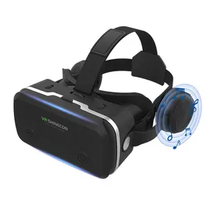 Headset VR ponsel Virtual Reality G15E kacamata kotak 3D bermain game menonton film dengan headphone kacamata VR
