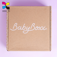 Maßgefertigte Wellpappe-Versandbox Rosa Kraftpapier für Kleidungsversand mit Individuellem Logo