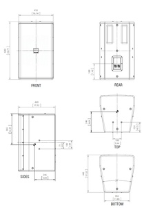 Haut-parleur KP4015G2 - Suivant le modèle précédent, excellente performance vocale, 800W/400W, plage de fréquences 75Hz-20kHz, étanche, en contreplaqué de bouleau, 4 canaux NL4 - Product Image 4