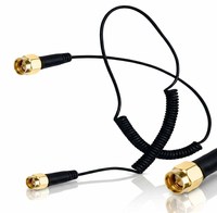 Cable coaxial TNC RG58 con muelle, cable de muelle blindado para transmisión de señal de radiofrecuencia, arnés de cable en espiral personalizado para pruebas