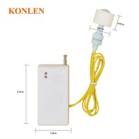 KONLEN Détecteur de fuite d'eau sans fil 433 MHz ABS avec flotteur, alarme sirène pour salle de bain et piscine, détection de niveau et de débordement