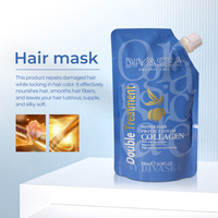 Crème de soin capillaire à la kératine biologique Divasea avec acide hyaluronique, collagène, huile d'argan, antipelliculaire et nourrissante