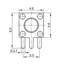 3 pin cắm trong SMD SMT xúc giác chiếu sáng cảm ứng 4.5*4.5 Mini tact chuyển phù thủy thép tấm bìa - Product Image 5