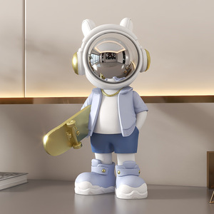 Oferta Especial: Adorno Moderno y Sencillo de Astronauta en Patineta, de Resina Pintado a Mano, para <span class=keywords><strong>Halloween</strong></span>, Decoración de Escritorio, Regalo de Inauguración, Mueble de TV/Vino - Product Image 1