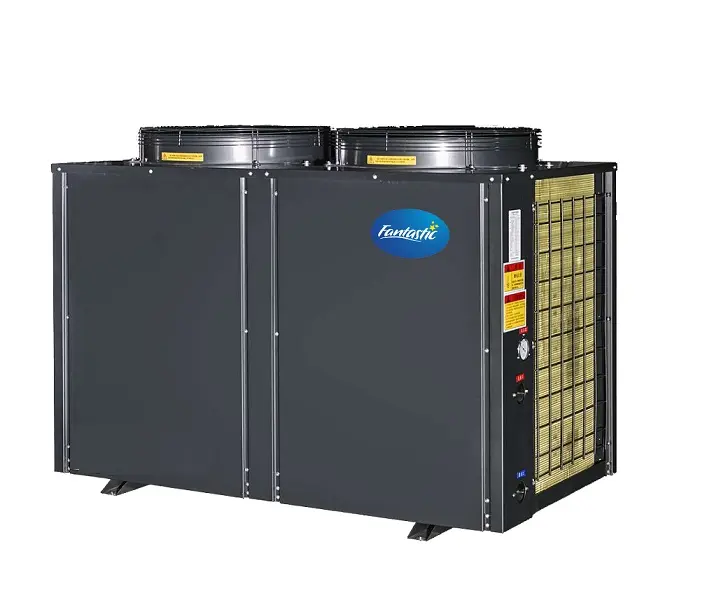 Pompa panas kolam renang vertikal, sumber udara pemanas kolam renang 50kW sistem pemanas industri