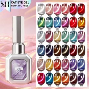 Nuovo Arrivo Menghe: Set di 36 Colori di Smalto <span class=keywords><strong>Gel</strong></span> UV Metallizzato Effetto Occhio di Gatto, Inodore, Senza HEMA e TPO, con Top e Base Coat - Product Image 1