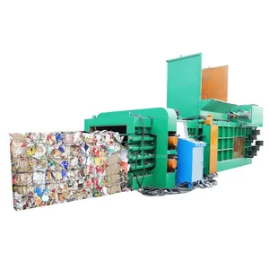 Best selling hydraulic plastic bottle waste paper baler pressing and strapping machine for used clothes