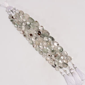 Cuentas de piedra de cuarzo Lodolite con forma caída y estilo liso, cuentas de cuarzo Lodolite BRASIL a granel - Product Image 1