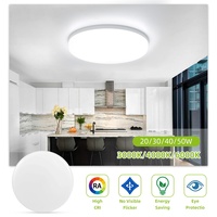Plafonnier LED super lumineux pour salon, chambre, escalier, balcon, couloir, panneau rond 30W, lumière blanche froide