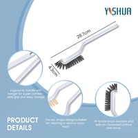 Brosse de nettoyage multifonctionnelle pratique pour les fentes de la salle de bain et de la cuisine, très vendue pour la maison