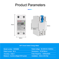 Interruptor Inteligente WiFi SINOTIMER WDS688 con Medidor de Energía 5(60)A 90-250VAC, Monitoreo en Tiempo Real, Control por Aplicación Móvil