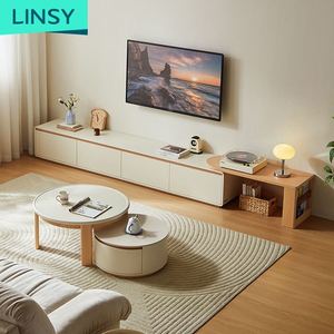 <span class=keywords><strong>Mesa</strong></span> <span class=keywords><strong>Consola</strong></span> <span class=keywords><strong>Extensible</strong></span> Moderna LINSY con Almacenamiento, Soporte de TV de Madera Maciza Resistente para Sala de Estar, Modelo UD4M-A - Product Image 6