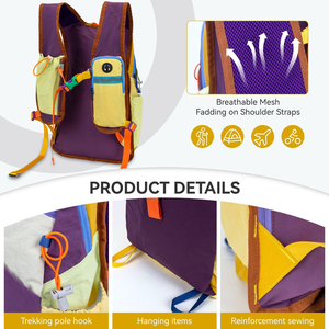 <span class=keywords><strong>Mochila</strong></span> de <span class=keywords><strong>Senderismo</strong></span> <span class=keywords><strong>Pequeña</strong></span> de 15l, Directo de Fábrica, <span class=keywords><strong>Mochila</strong></span> de Viaje, Colorida, Ligera, Plegable, Informal, con Cierre, de Nailon, Impermeable - Product Image 4