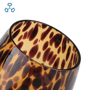 Verres à vin en cristal à motif léopard en gros, verres à vin sans pied en cristal personnalisés - Product Image 6