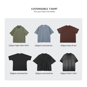 280gsm 100% coton t-shirts surdimensionnés goutte épaule Baggy T-shirt lourd impression personnalisée concepteur Boxy <span class=keywords><strong>maillot</strong></span> court pour hommes - Product Image 3