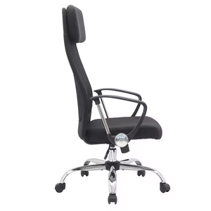 Chaise de bureau ergonomique moderne noire pour adultes, chaise de direction pivotante en tissu maillé réglable pour <span class=keywords><strong>visiteurs</strong></span> - Product Image 3