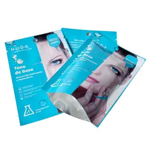 חם למכירה אישית אריזה אריזה שקיות פלסטיק מסכת פנים כרית כיס קוסמטיקה אריזה פלסטיק שקית mylar