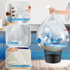 55-60 Gallon Trash <b>Bags</b> 50 Count Clear Heavy Duty High Density Can Liners for Home Recycling - Product Image 4