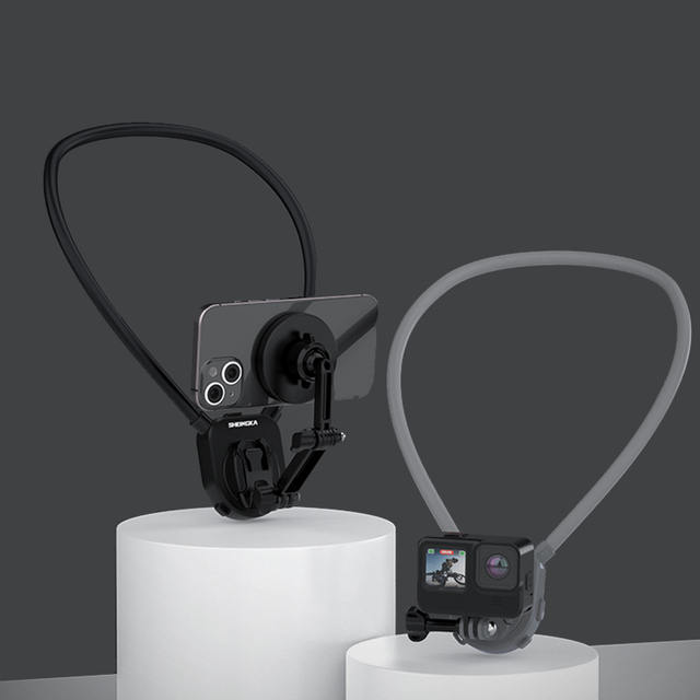 Universal Go Pro Smartphones Selfie Mount Hand Free Travel Phone Holder Magnetic POV Neck Mount