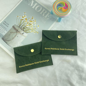 Bolsa de Terciopelo Suave para Joyería al por Mayor con Solapa y Cierre a Presión - Bolsa de Almacenamiento de Regalo de Joyería de Gamuza con Logotipo Personalizado para Reloj - Product Image 3