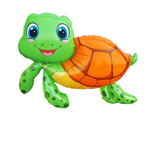 Pequeño globo de película de aluminio en forma de TORTUGA-Globo de película de aluminio de tortuga de dibujos animados lindo-Juguete para niños - Product Image 5